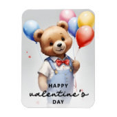 バレンタインデーかわいい水色クマとバルーン|過去記事 マグネット (縦)