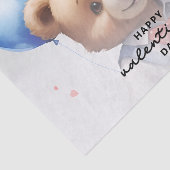 バレンタインデーかわいい水色クマとバルーン|過去記事 薄葉紙 (詳細)