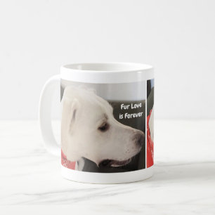 バレンタインデーかわいい犬のプロフィール毛皮の愛 コーヒーマグカップ