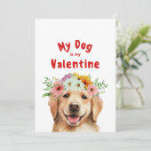 バレンタインデーかわいい犬ペット写真ホリデーカード シーズンカード (スタンド正面)