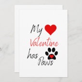 バレンタインデーかわいい犬ペット写真ホリデーカード シーズンカード (正面/裏面)