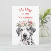 バレンタインデーかわいい犬ペット写真ホリデーカード 招待状 (スタンド正面)