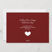 バレンタインデーかわいい猫スケッチピンクレッド シーズンカード (裏面)