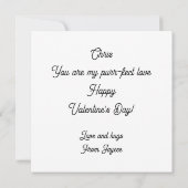 バレンタインデーかわいい猫バレンタインデー カード (裏面)