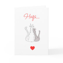 バレンタインデーかわいい猫レッドタイポグラフィ