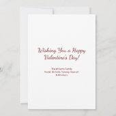 バレンタインデーかわいい猫手描きピンク シーズンカード (裏面)