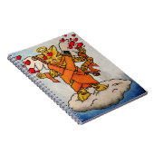 バレンタインデーかわいい猫 ノートブック (右側)