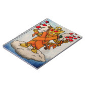 バレンタインデーかわいい猫 ノートブック (左側)