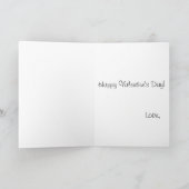 バレンタインデーかわいい白犬と赤いハート シーズンカード (内部)