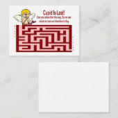 バレンタインデーかわいい迷路カード ノートカード (正面/裏面)