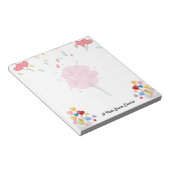 バレンタインデーかわいらし赤いハートバルーン ノートパッド (アングル)