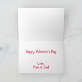 バレンタインデーがあなたに愛の名をパーソナライズされた送る シーズンカード (内部)