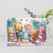 バレンタインデーがハート型キャンディーを共有 シーズンカード (スタンド正面)