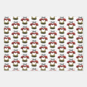 バレンタインデーが大好きかわいい赤いキノコ ラッピングペーパーシート (正面)