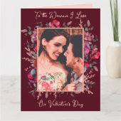 バレンタインデーが大好きな女性にロマンチック カード (正面)