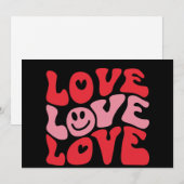 バレンタインデーが大好き  ザ・グルーヴィーで面白いホリデー シーズンカード (正面/裏面)