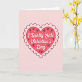 バレンタインデーが大嫌い！アンチバレンタインおもしろ カード (黄色い花)