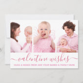 バレンタインデーが家族の写真を願う カード (正面)