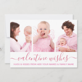 バレンタインデーが家族の写真を願う カード