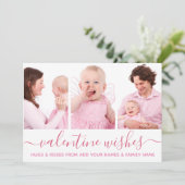 バレンタインデーが家族の写真を願う カード (スタンド正面)