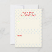 バレンタインデーくまのおもしろいな子供の学校の教室 カード (裏面)