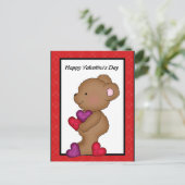 バレンタインデーくまの郵便はがき シーズンポストカード (スタンド正面)