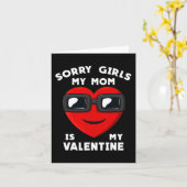 バレンタインデーすまない女の子私の母は私のバレンタイン カード (黄色い花)