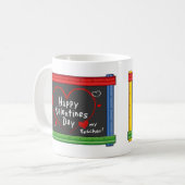 バレンタインデーで私は私の先生が大好き! コーヒーマグカップ (正面左)