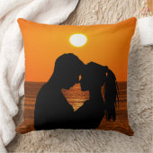 バレンタインデーとカップルのためのロマンチックカスタムな写真 クッション (ブランケット)