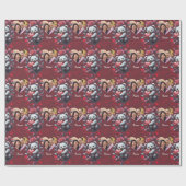 バレンタインデーとリッチテディベア ラッピングペーパー (フラット)