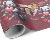 バレンタインデーとリッチテディベア ラッピングペーパー (ロールコーナー)