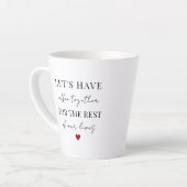 バレンタインデーと一緒にコーヒーを飲もう カフェラテマグ (左アングル)