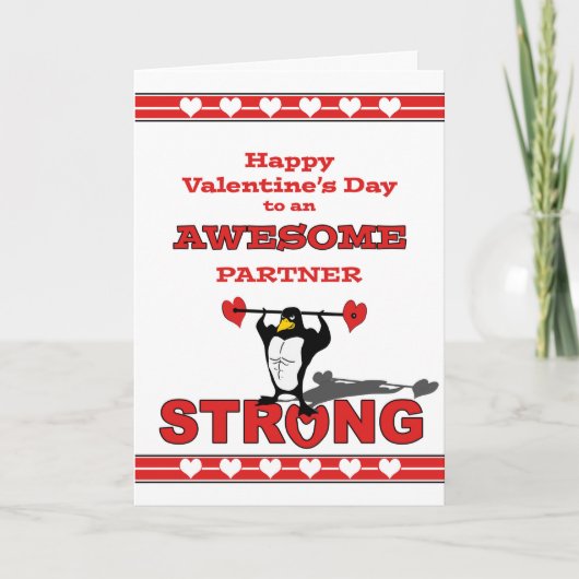 バレンタインデーとAbsのパートナーペンギン シーズンカード (正面)