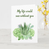 バレンタインデーにあなたがいなかったら私の人生はダメよ カード (黄色い花)