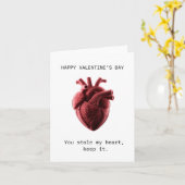 バレンタインデーにあなたの心を盗んだ カード (黄色い花)