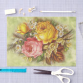 バレンタインデーにあなたへ ヴィクトリアン スタイルの花束 薄葉紙 (クラフト)