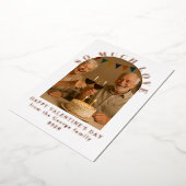 バレンタインデーにおじいちゃんおばあちゃんと一緒に撮ったとっても素敵な写真 箔シーズンカード (回転した状態)