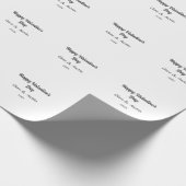 バレンタインデーにお名前と日付をシンプルにミニマルに ラッピングペーパー (角)