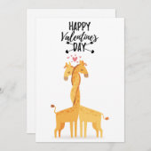 バレンタインデーにかわいいキリン·ラブカード シーズンカード (正面/裏面)