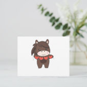 バレンタインデーにかわいい動物のハート ポストカード (スタンド正面)