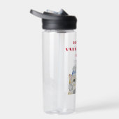 バレンタインデーにかわいい水色の猫 ウォーターボトル (右面)