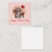 バレンタインデーにかわいい熊 ノートカード (正面/裏面)