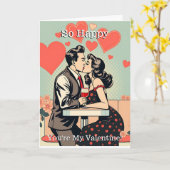 バレンタインデーにこんなに幸せ | ポップアート カード (黄色い花)