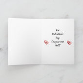 **バレンタインデーにできる限り居心地が良い** カード (内部)