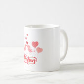 バレンタインデーには愛が溢れ❤️る コーヒーマグカップ (正面右)