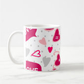 バレンタインデーには、愛、今日、そして愛のために乾杯 コーヒーマグカップ (左)