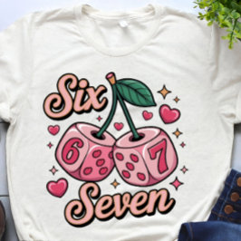 バレンタインデーにぴったりなサイコロ柄のレディースTシャツ Tシャツ