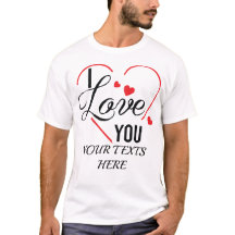 バレンタインデーにぴったりなハートのグラフィックが入った"I Love You"のテキスト