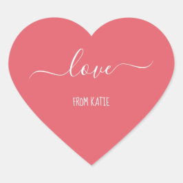 バレンタインデーにぴったりなハート型のピンクのシールセット 愛を込めて ハートシール
