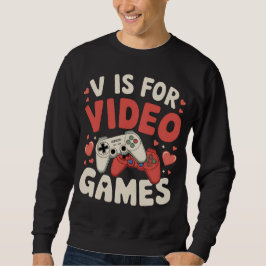 バレンタインデーにぴったりなビデオゲームジョークグッズ スウェットシャツ